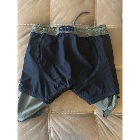Abercrombie Fitch Shorts Men XS Green Stretch Training Active Gym Yoga - Picture 6 of 7